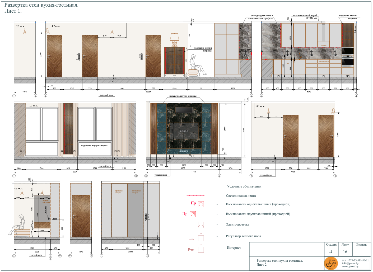 Дизайн-проект жилой комнаты и коридора